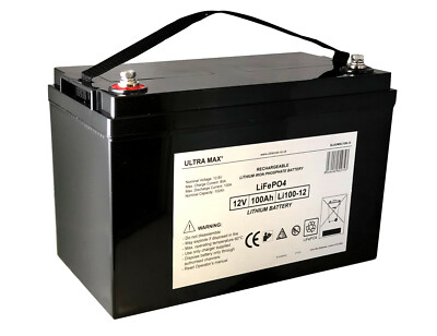 Leisure & Marine Range Akku Ultramax Lithium LiFePO4 12V 100AH Freizeit