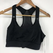 Belly Bandit Active Support Nursing Sports Bra Black Mesh Workout Breastfeed LG