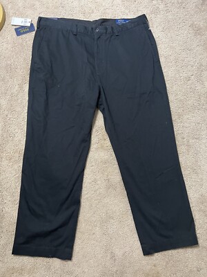 Polo Ralph Lauren Mens flat front classic fit Pants 42 x 30 Black NWT $115 