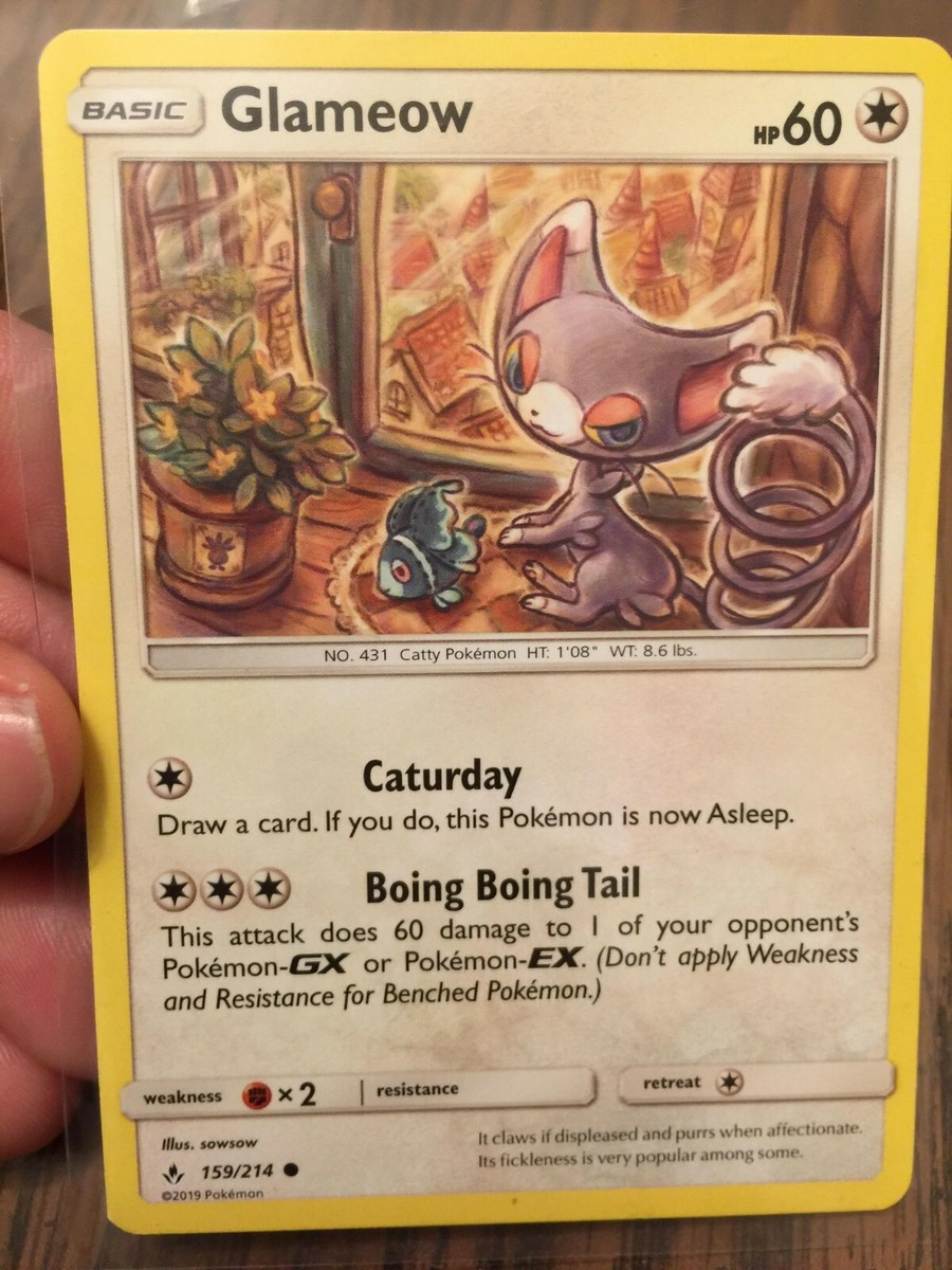 GLAMEOW 2019 BASIC POKEMON CARD - UNBROKEN BONDS - #159/214 - FREE  SHIPPING! WOW