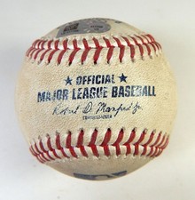 2021 San Francisco Giants Colorado Rockies Game Used Baseball Darin Ruf Almonte