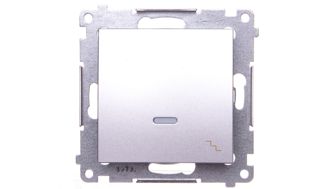 Stair Connector with Lighting Silver Simon 54 DW6AL.01/43