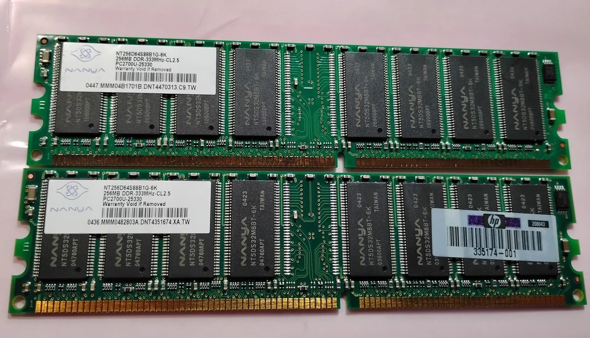 PC-2700 (DDR-333) Bus Speed DDR1 SDRAM Computer 256 MB Capacity