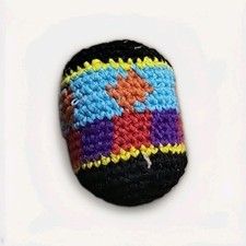 Vintage Hacky Sack Footbag Crochet Kick Bag Foot Coordination Balance Sports 3"