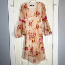 Floral Pink Vintage Dress 6 Fairy Coquette Ethereal Romantic Cottagecore Y2K