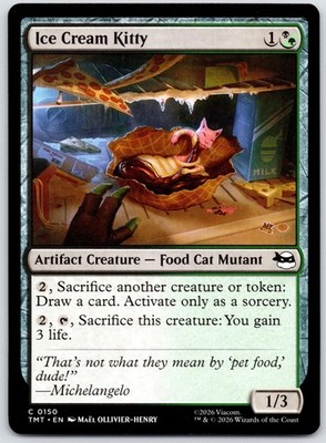 Ice Cream Kitty 0150 Common Teenage Mutant Ninja Turtles MTG NM