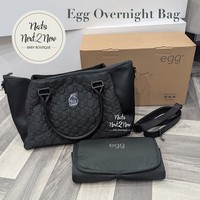 EGG3 BLACK OLIVE Overnight Bag With Changing Mat & Shoulder Strap - New 
