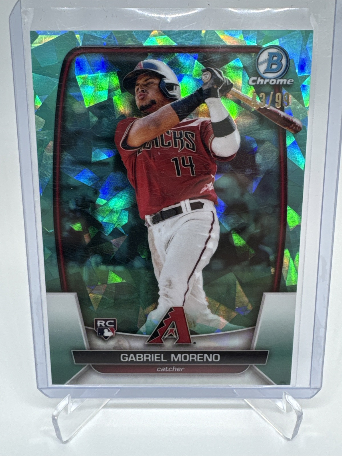 2023 Bowman Chrome Sapphire Aqua  Refractor 43/99- #59 Gabriel Moreno (RC)