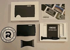 The Ridge Wallet Aluminum RFID Cash Strap Matte Black (231)