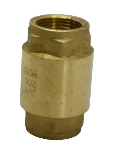 3/4" Brass Inline Spring Check Valve - 200WOG Water Backflow Valve NOS