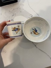 Peter Rabbit Wedgewood Children's Cup and Bowl Set Made in England