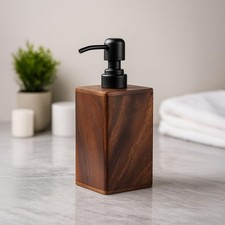 200ml Solid Wood Soap Dispenser for Bathroom,Kitchen  Wooden Refillable Hand ...