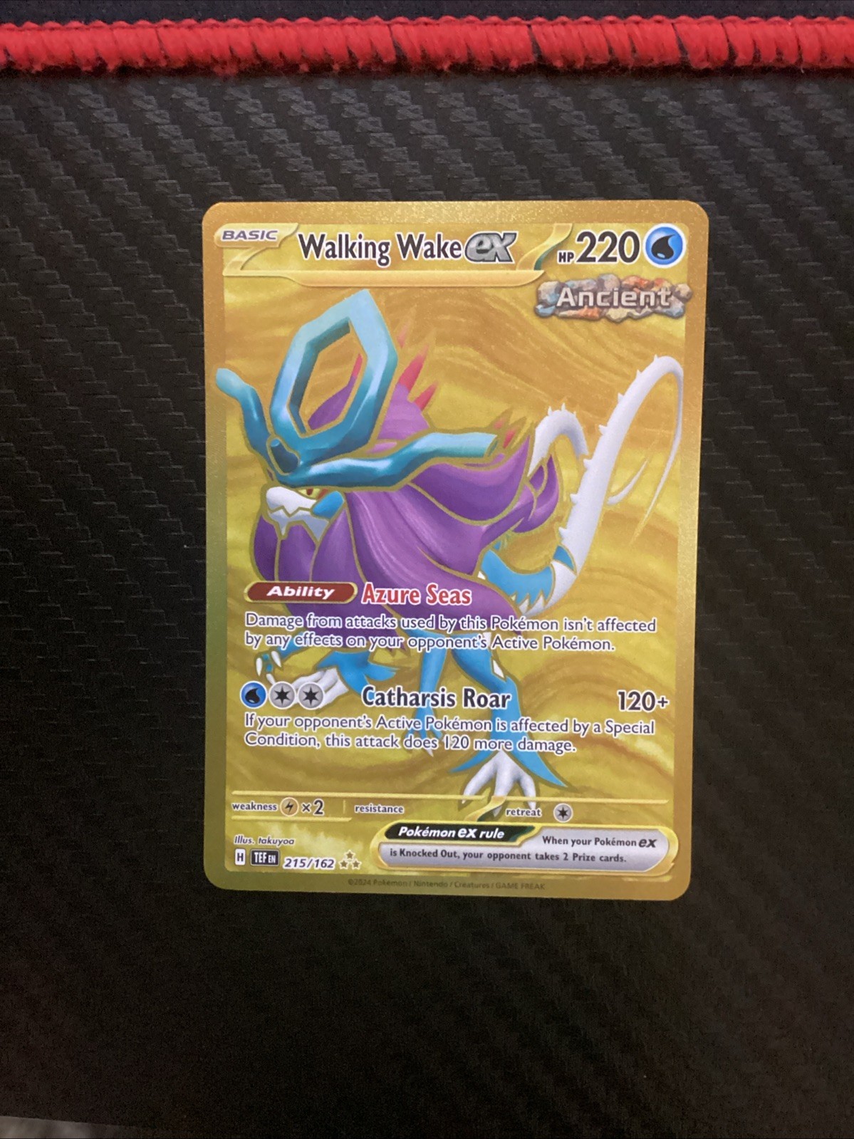 Pokemon TCG Walking Wake ex 215/162 Temporal Forces Hyper Rare NM