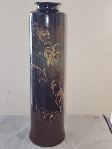 Nicely Decorated 14.5" Tall Weller Louwelsa Vase, Artist Signed, Marked