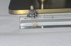 PANDORA 925 Sterling Silver & Gold Christmas Tree Slide Bead Charm PreOwned — photo 1