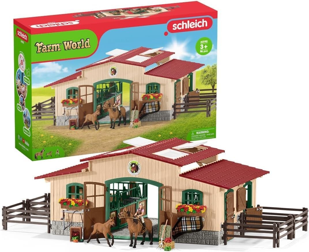 Horse Barn Schleich Shop Online Schleich 42195 Stable With Horses