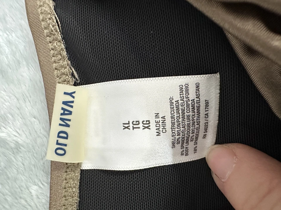 Traje de baño Old Navy para mujer XL dorado marrón de una pieza halter acanalado forrado traje de baño Foto 3 de 4