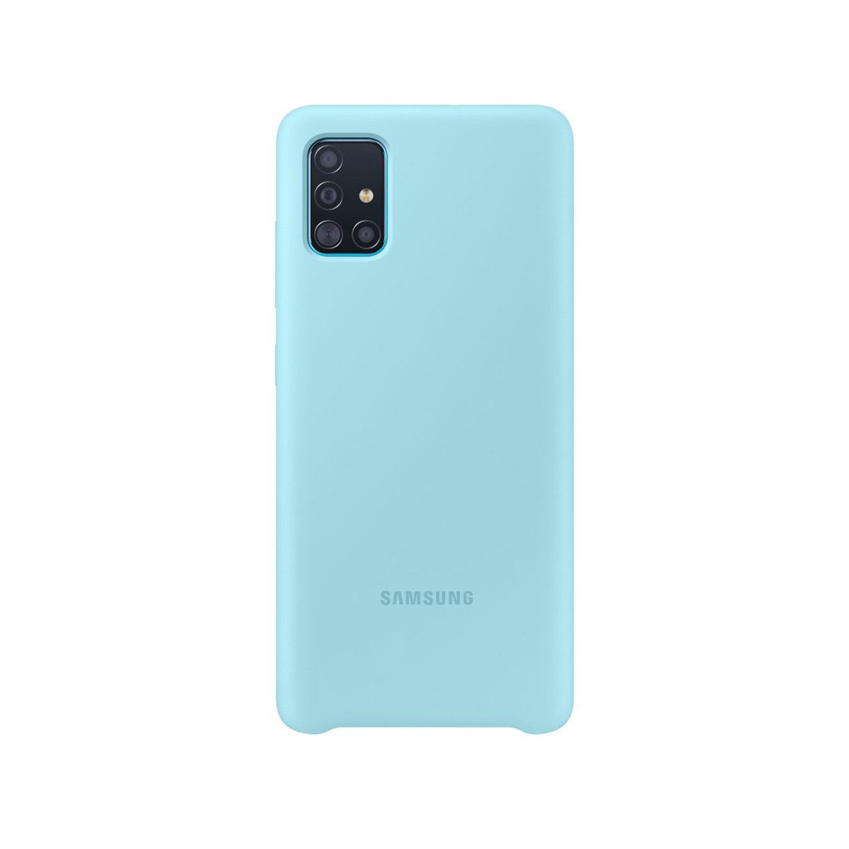 Coque Galaxy A51 silicone bleu mat accessoire protection