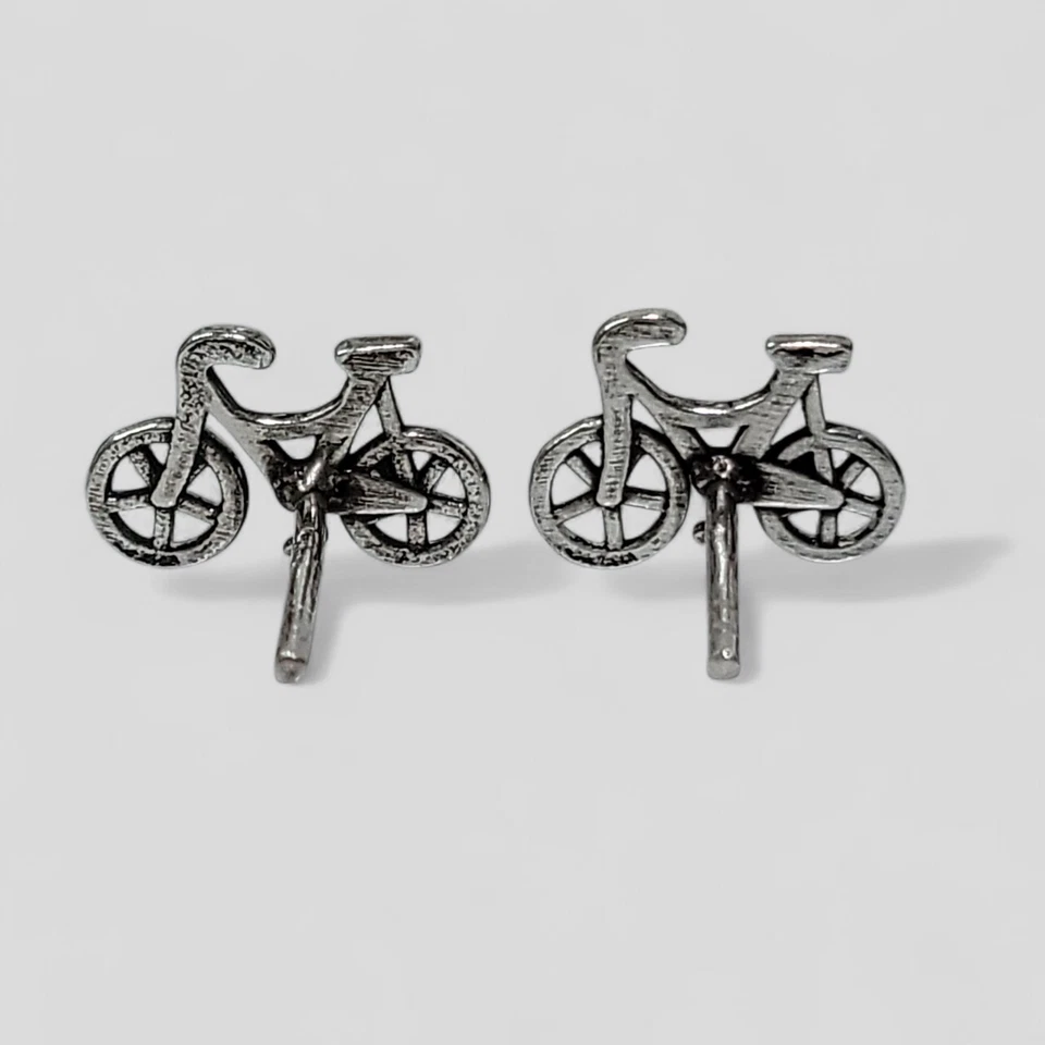 Pendientes de plata esterlina 925 para bicicleta ciclista delicados caprichosos  Foto 3 de 4