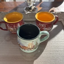 Set Of 3 Christkindlmarket Mugs. Two 2017 & One 2023. All In Excellent Condition