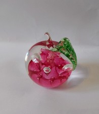 Caithness "Windfall" Ruby Apple Glass Paperweight - Signed & Numbered Scotland