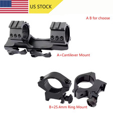 Low Profile 1" Ring Mount / 1"/30mm Cantilever Ring Quick Release Scope Mount