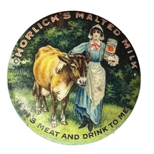 1910s Horlick's Malted Milk Meat & Drink to Me 1.25" Celluloid Button