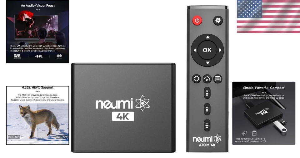 4K UHD Digital Media Player USB SD supported HDMI AV loop playback - Image 2 of 4