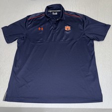 Under Armour Men's Auburn University Heat Gear Loose Navy Short Sleeve 3XL Polo