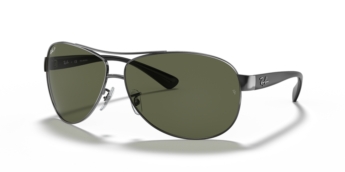 Ray-Ban RB3386 Gunmetal/G-15 Green Polarized 67mm Sunglasses