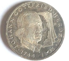 Coin Germany: 10 Mark 1994 G: Herder: Silver 0.625