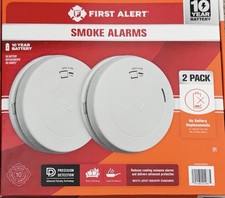2 Pack First Alert Smoke Alarms 10-Year Battery New Sealed