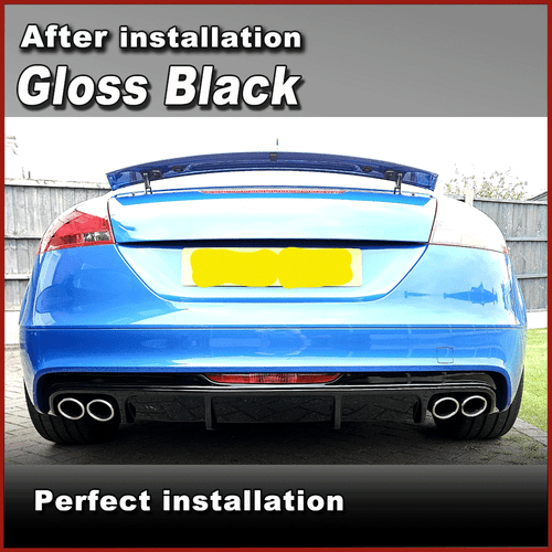 Glanz Schwarz Heckdiffusor Diffusor Heckansatz Spoiler für Audi TTS 2008-2014 - Bild 3 von 9
