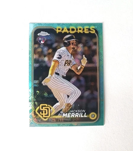 2024 Topps Chrome Logofractor Edition - Jackson Merrill #207 Aqua Refractor /199