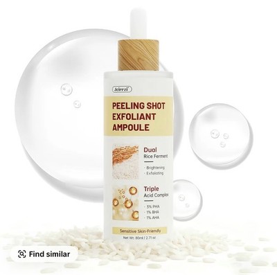 JeinzzI Exfoliant Ampoule Dual Rice Ferment Triple Acid Complex Brightening 80ml