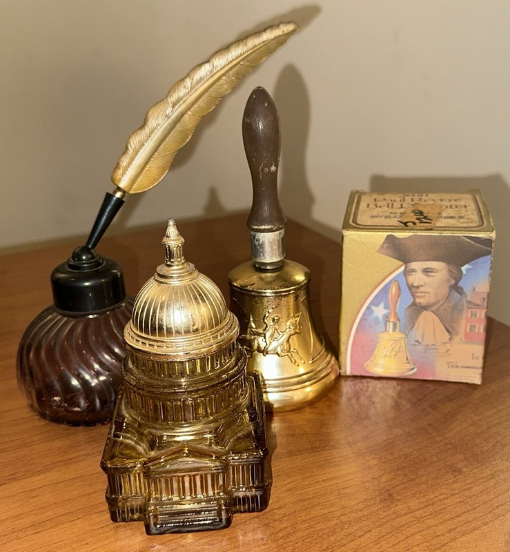Vintage Avon collectibles-Patriotic Collection! US CAPITOL, PAUL REVERE, INKWELL