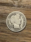 VINTAGE VERY GOOD VG 1916 S BARBER SILVER DIME COIN-OLD US COIN