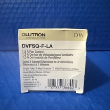 Lutron DVFSQ-F-LA Diva 1.5 A 3-Way/Single Pole 3-Speed Fan Control