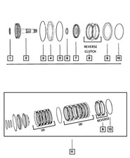 Genuine Mopar Overdrive Clutch Hub And Shaft 52119776aa Genuine Mopar Overdrive Clutch Hub And Shaft 52119776aa