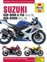 Suzuki GSX-R600/750 (04 - 05) & GSX-R1000 (03 - 08) Haynes Repair Manual Buch