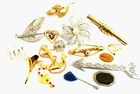 Lot of 16 Costume Brooches Pins NICE Vintage Jewelry Some Are Marked