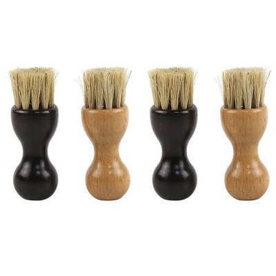 4 Pcs Wooden Shoes Brush Multi Function Shoes Cleaner Polishing Khaki