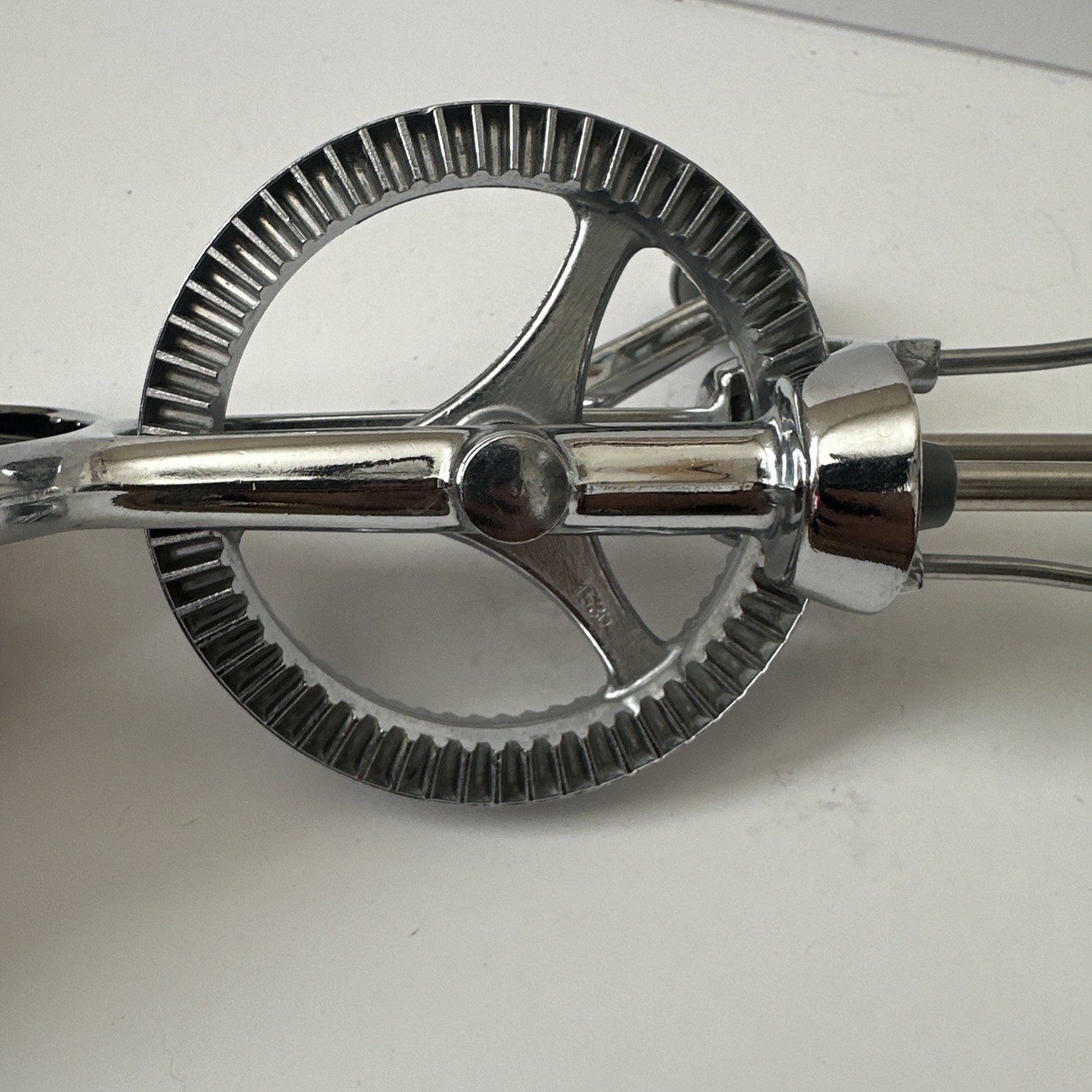 Vintage Ekco Best Manual Hand Crank Egg Beater Mixer Tool Stainless Steel USA