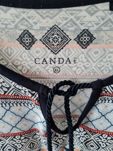 C&A CANADA WOMEN SHIRT SIZE XL, PATTERN, SUMMER , 95 % VISCOSE , USED, GOOD 👍 + - Picture 2 of 11