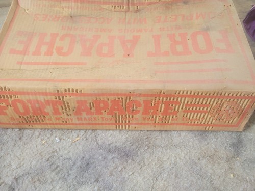 Vintage 1951 Marx Happi Time Fort Apache Play Set Cowboys Indians W/ Accessories - Picture 10 of 10