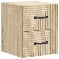Nachttisch Wandmontiert Sonoma-Eiche 34,5 X 33 X 40 Cm
