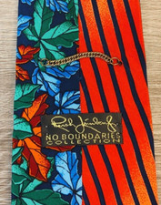 Rush Limbaugh No Boundaries Collection Made in USA Mens Silk Tie Fall Leaves 58"
