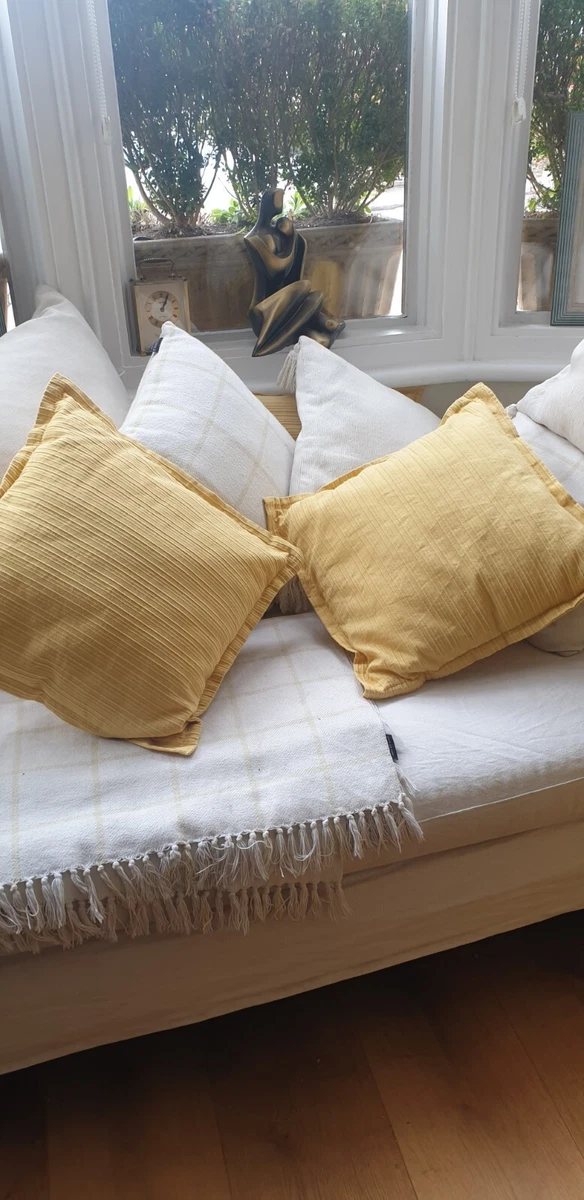 Dunelm Yellow Cushions x 2