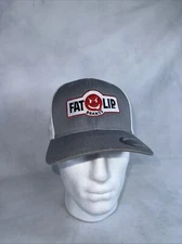 Swisher's Smokeless Tobacco FAT LIP BRANDS Trucker Style Cap Hat Small/Med Gray