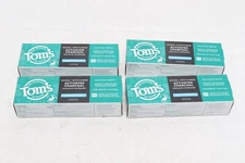 Tom's of Maine 4 Ounce Activated Charcoal Fluoride Toothpaste 3 Pack Peppermint
